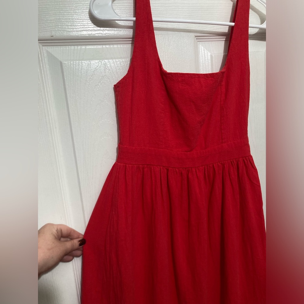 Vintage casual red dress